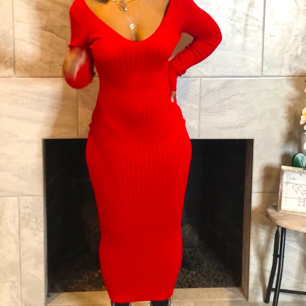 🍂🍃🍁 Fall Fashion🍂🍁🍃 Cute ribbed Knit Dress